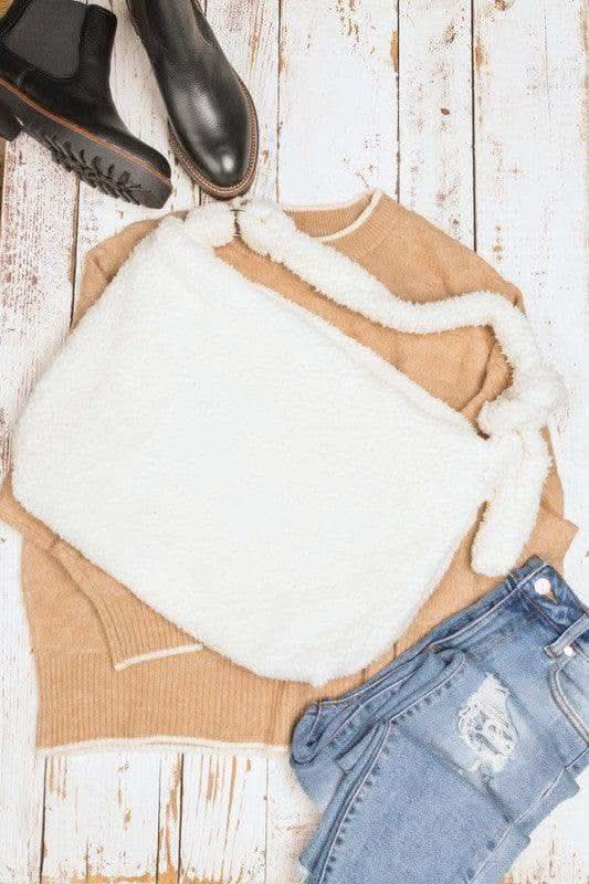 Boucle Sherpa Messenger Bag - SwagglyLife Home & Fashion