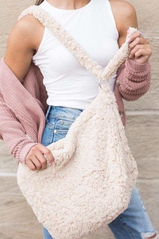 Boucle Sherpa Messenger Bag - SwagglyLife Home & Fashion