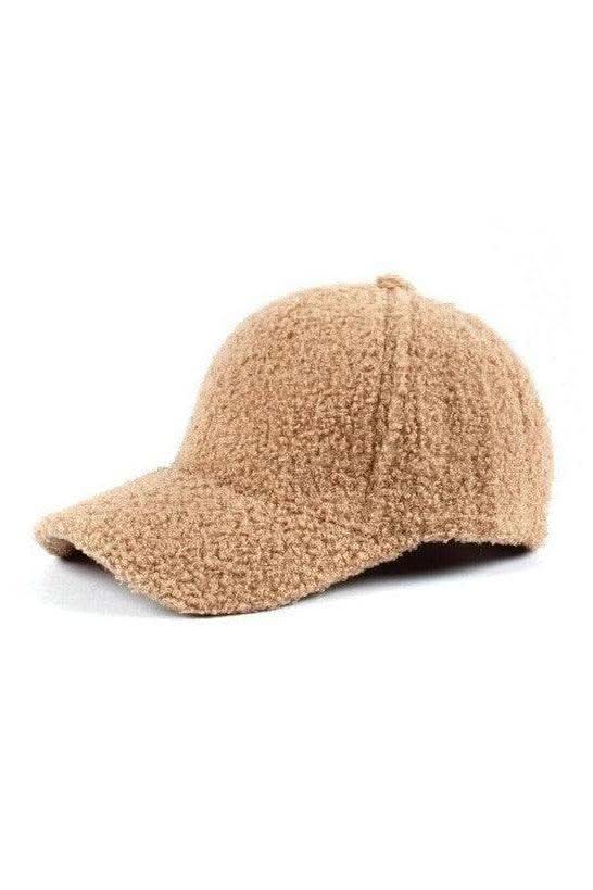 Boucle Sherpa Teddy Bear Knit Ball Cap in - Hats photo