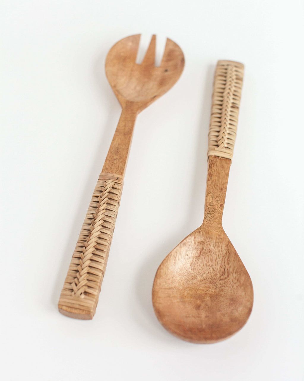 Braided Mango Wood Salad Servers in - Serveware photo