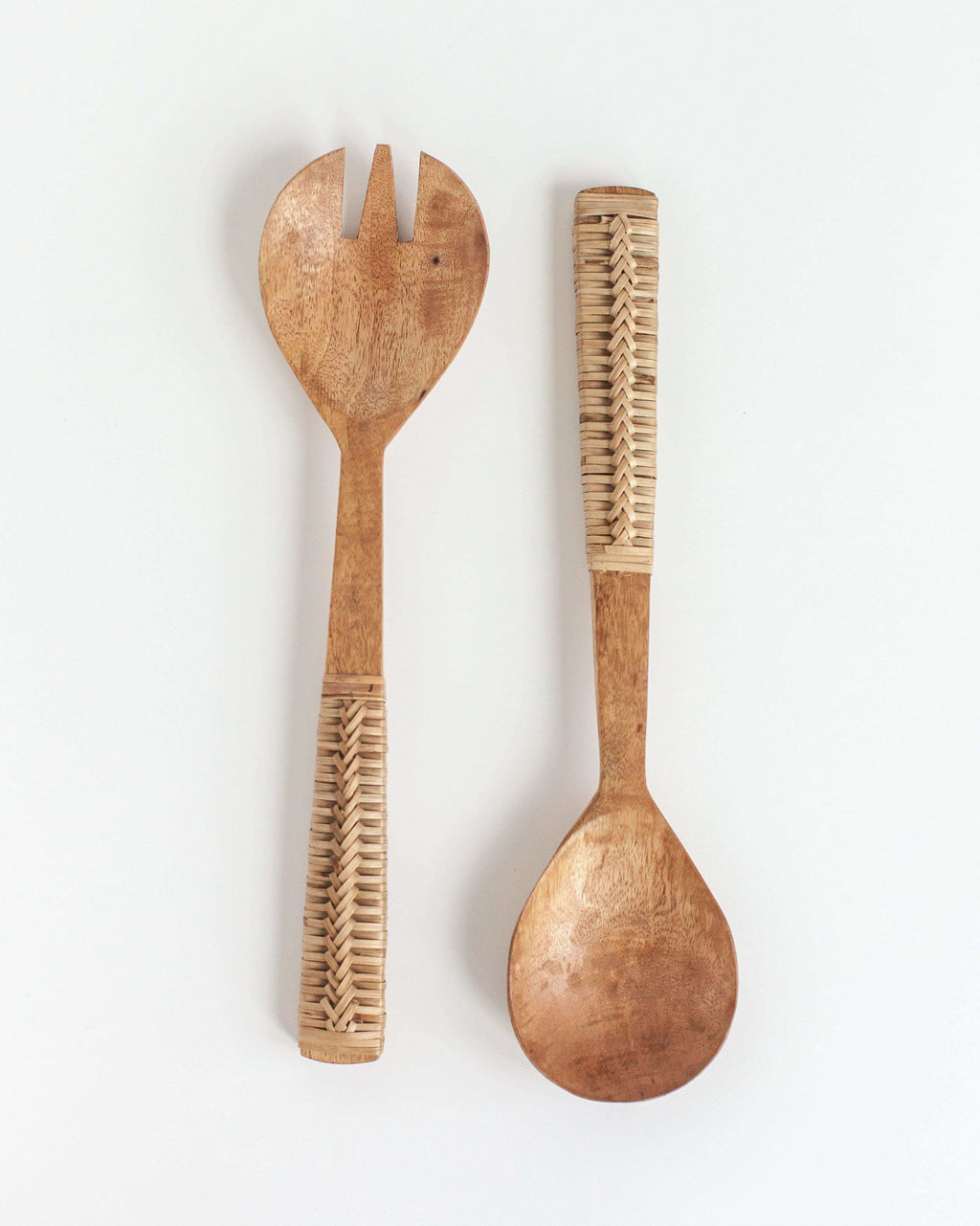 Braided Mango Wood Salad Servers in - Serveware photo
