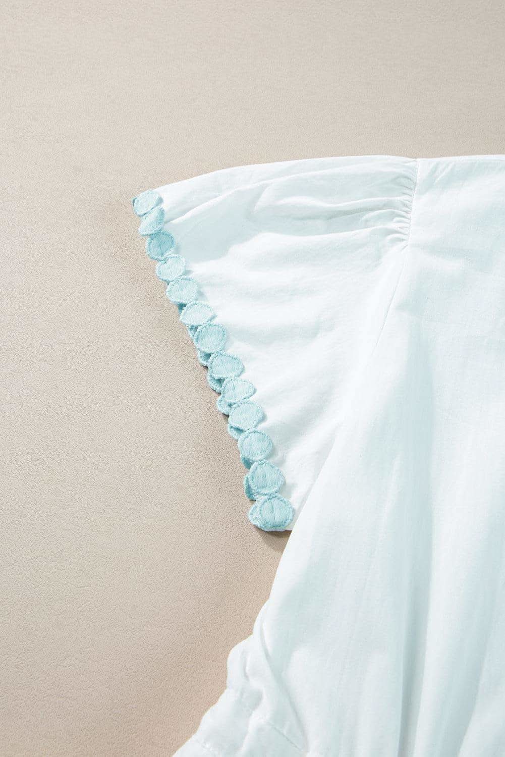 Brianna Contrast Trim Button Up Short Sleeve Dress in - Dresses photo