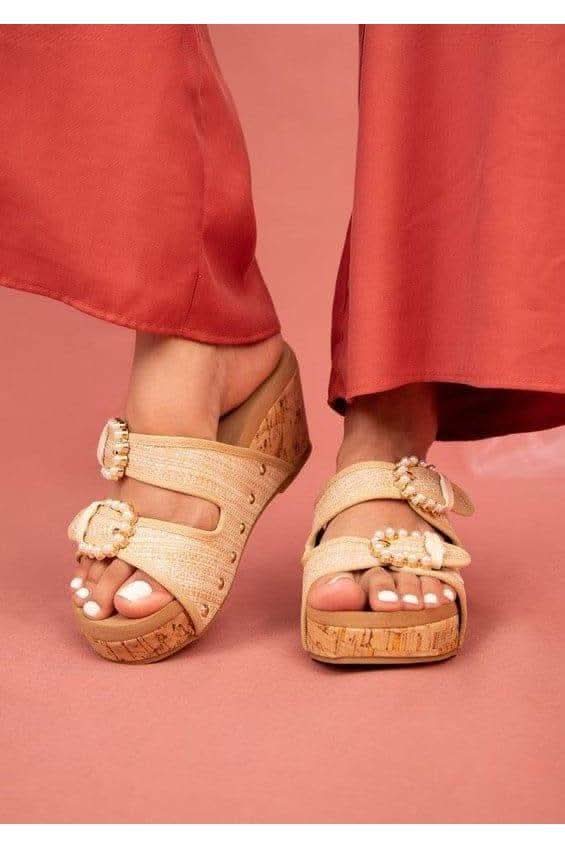 Maker's Shoes BRIANNA Sandal in Raffia - Shoes photo