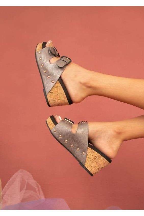 Maker's Shoes BRIANNA Sandal in Pewter - Shoes photo