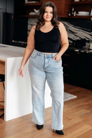 Brooke High Rise Control Top Vintage Wash Straight Jeans - SwagglyLife Home & Fashion Brooke High Rise Control Top Vintage Wash Straight Jeans - SwagglyLife Home & Fashion