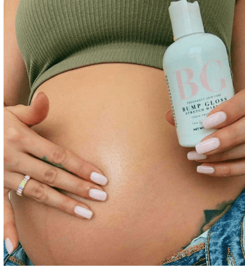 Spoiled Mama Bump Gloss Stretch Mark Oil in - Stretch Mark Oil > pregnancy stretch mark oil > pregnancy body oil > pregnancy safe skin care > pregnancy belly cream > organic pregnancy products photo