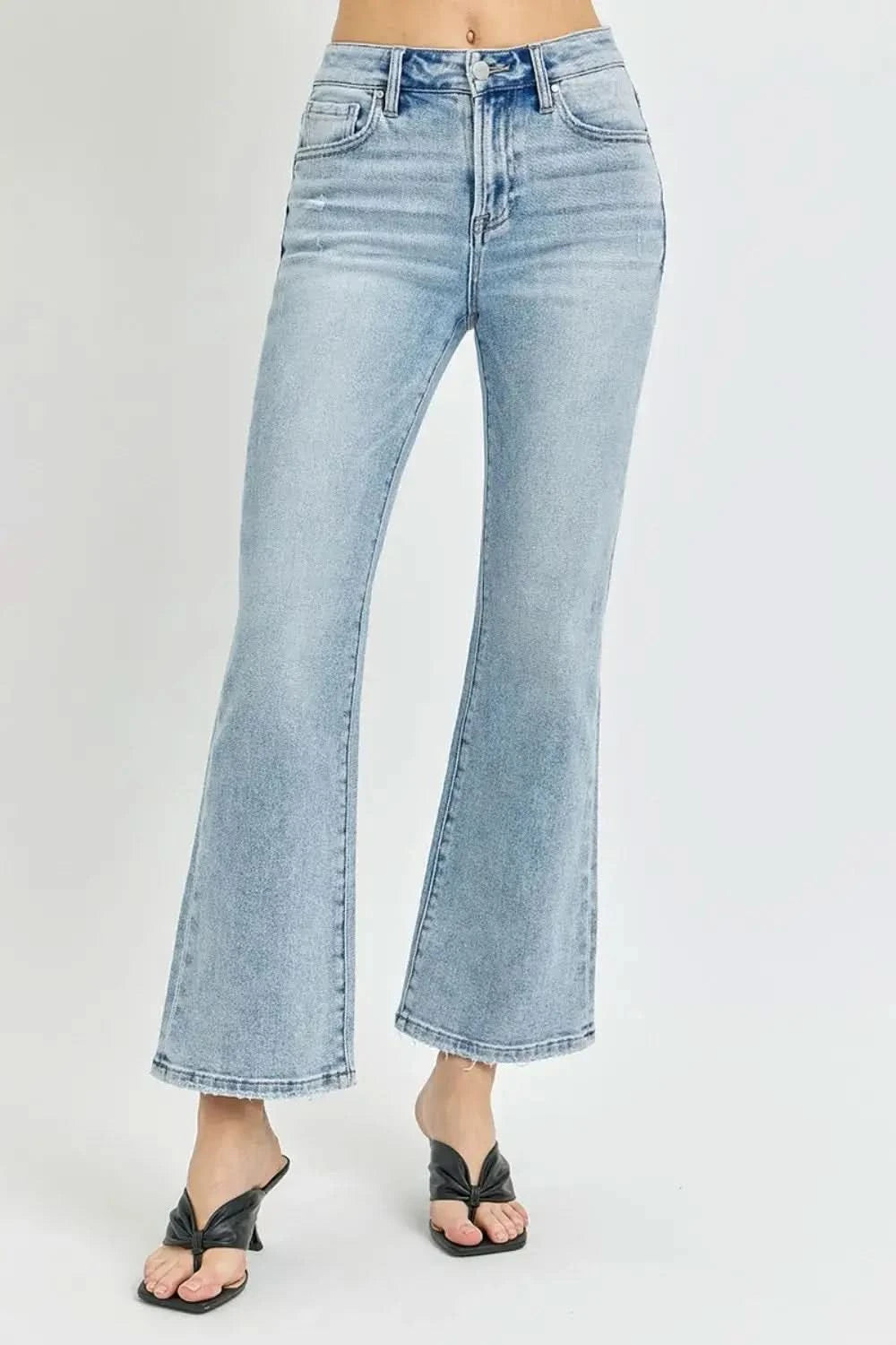 RISEN Full Size High Rise Ankle Flare Jeans in - photo