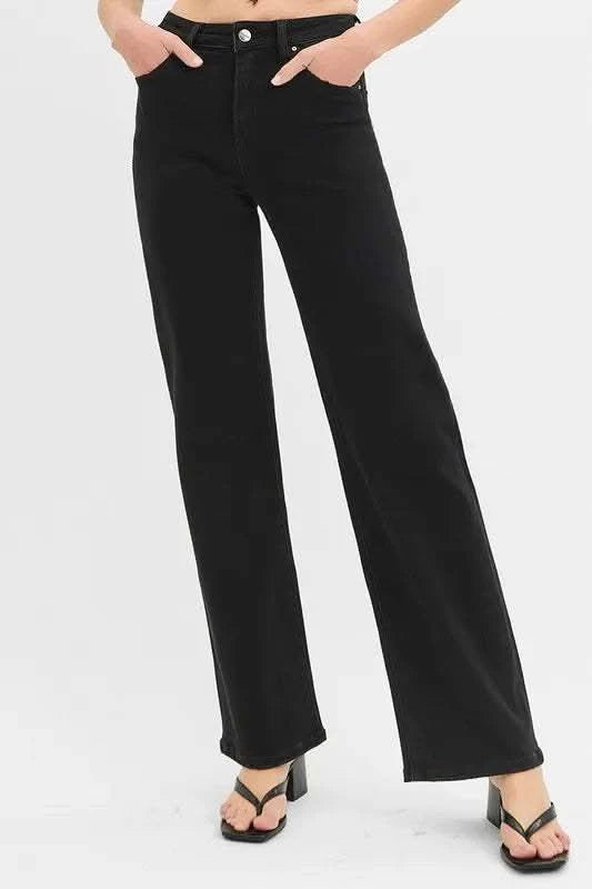 RISEN Full Size High Rise Wide Leg Jeans Plus Size in - photo