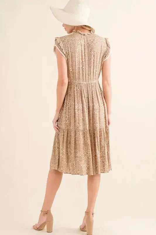 And The Why Boho Printed Tiered Maxi Dress in - photo