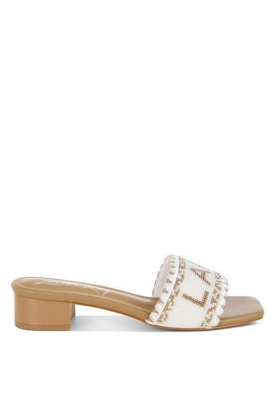 Vacay Babe Lake Como Beaded Slip-On Heels in - photo