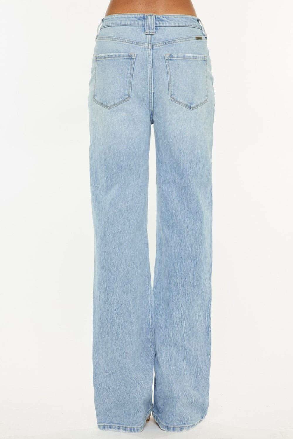 Kancan Distressed High Waist Straight Jeans in - photo