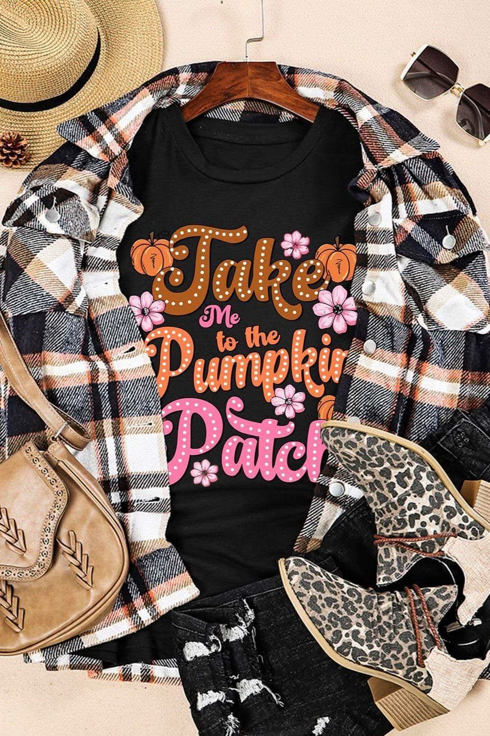 Take Me to the Pumpkin Patch Graphic T-Shirt - SwagglyLife Home & Fashion