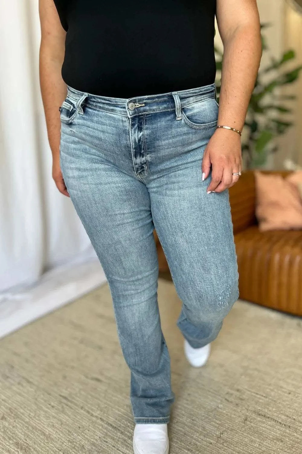 Judy Blue Full Size Medium Rise Bootcut Jeans in - photo