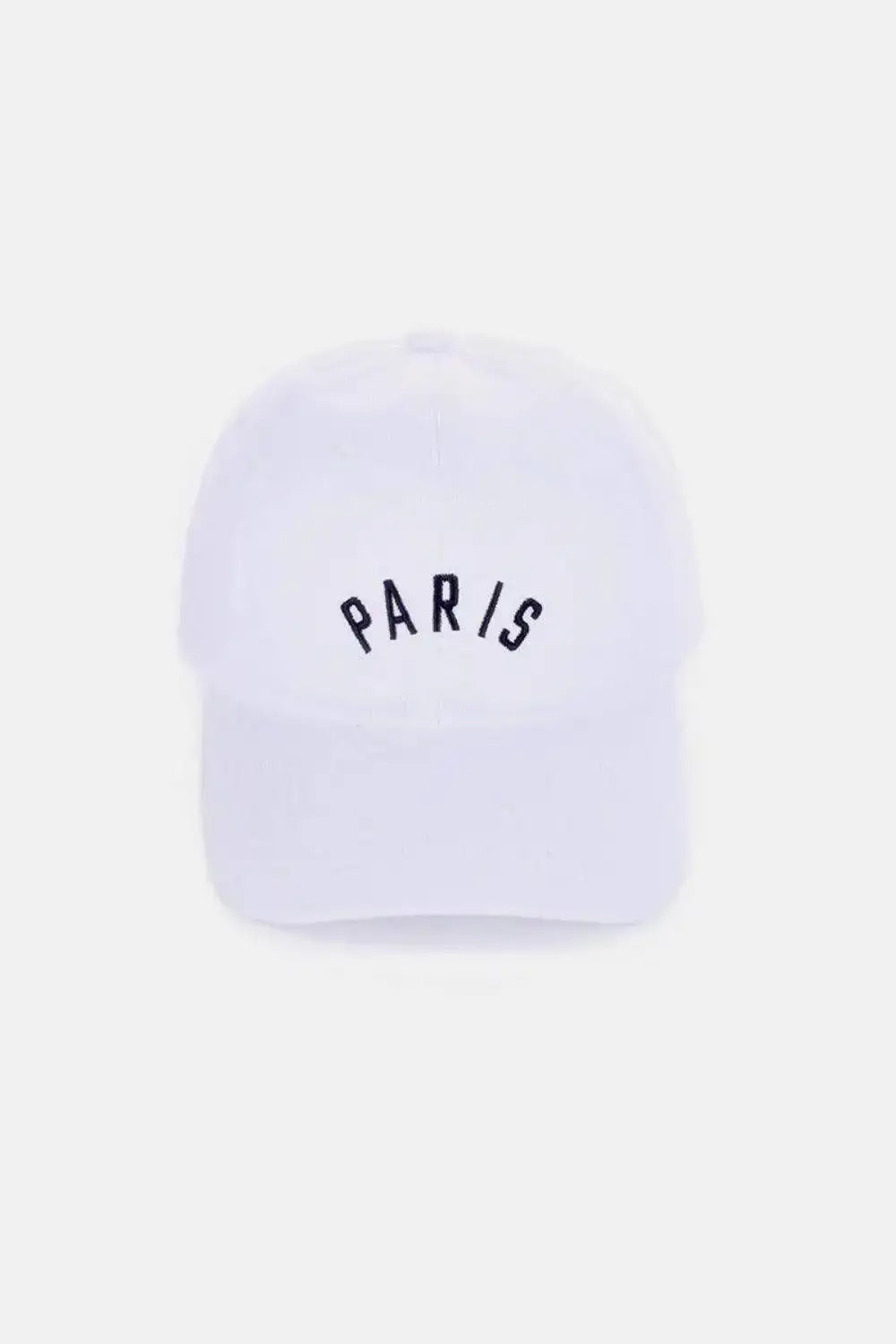 Zenana Embroidered City Baseball Cap in Paris White One Size - Hats photo