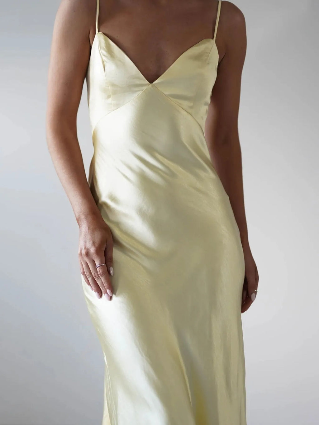 Satin Backless Cami Dress in - photo