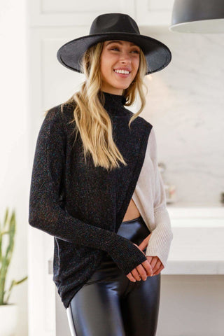 Can't Touch This Sparkle Color Blocked Sweater - SwagglyLife Home & Fashion Can't Touch This Sparkle Color Blocked Sweater - SwagglyLife Home & Fashion