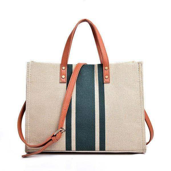 Canvas Stripe Tote - SwagglyLife Home & Fashion