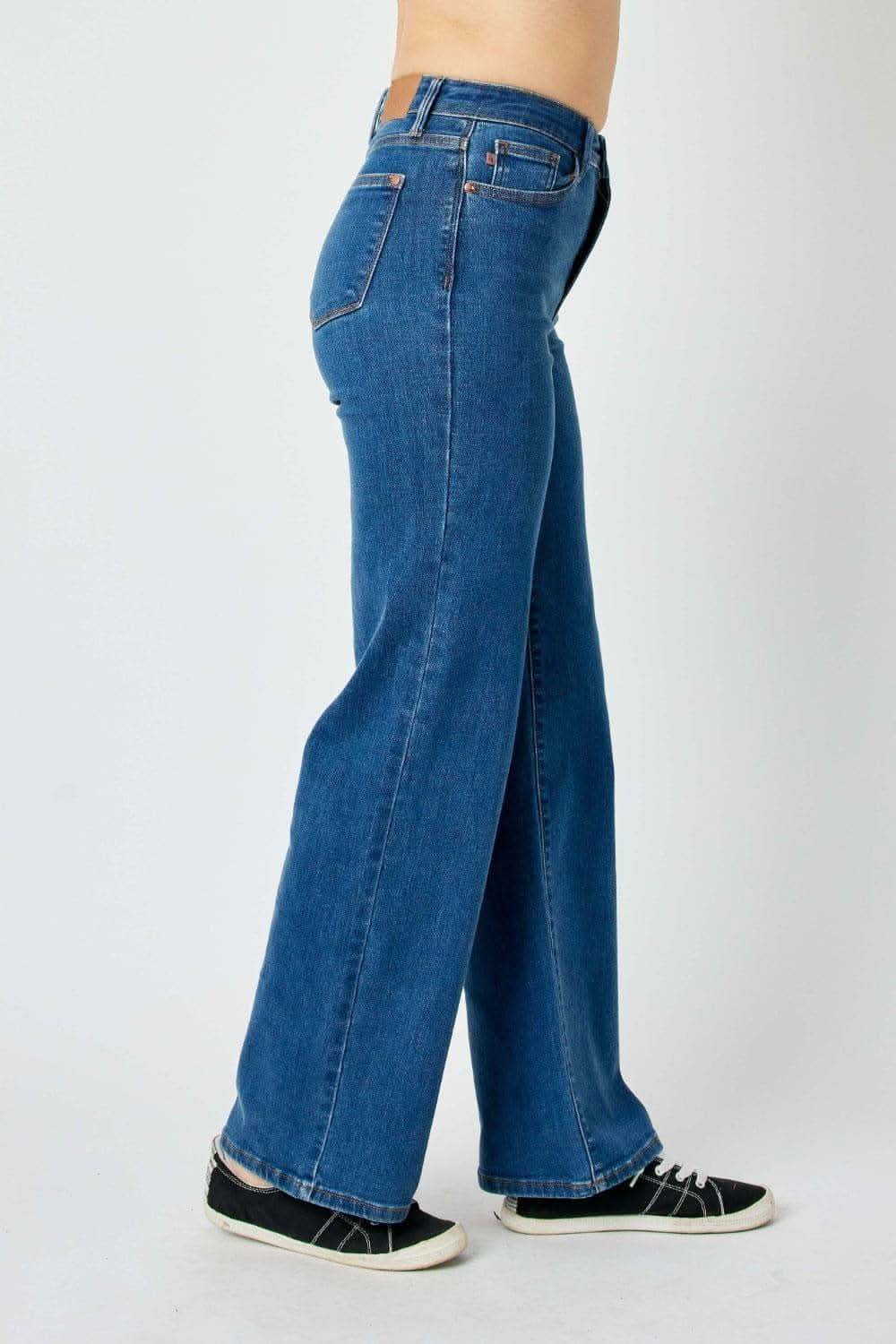 Judy Blue Full Size High Rise Straight Jeans - SwagglyLife Home & Fashion