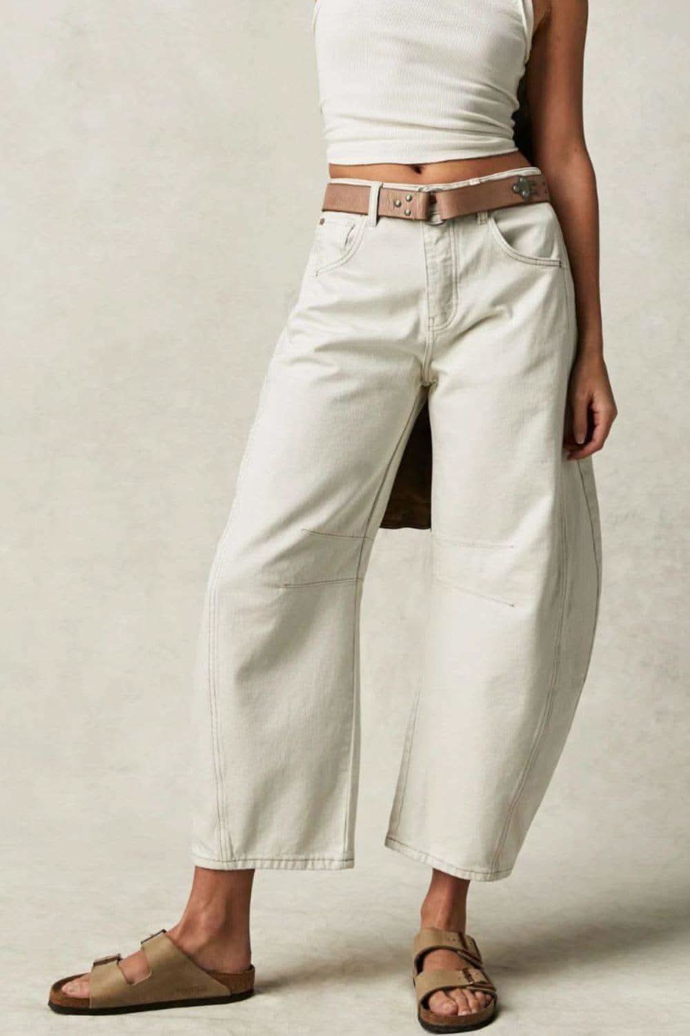 Stacy Wide Leg Jeans with Pockets - SwagglyLife Home & Fashion