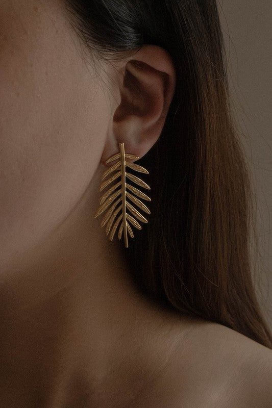 Palm Statement Earrings in - photo