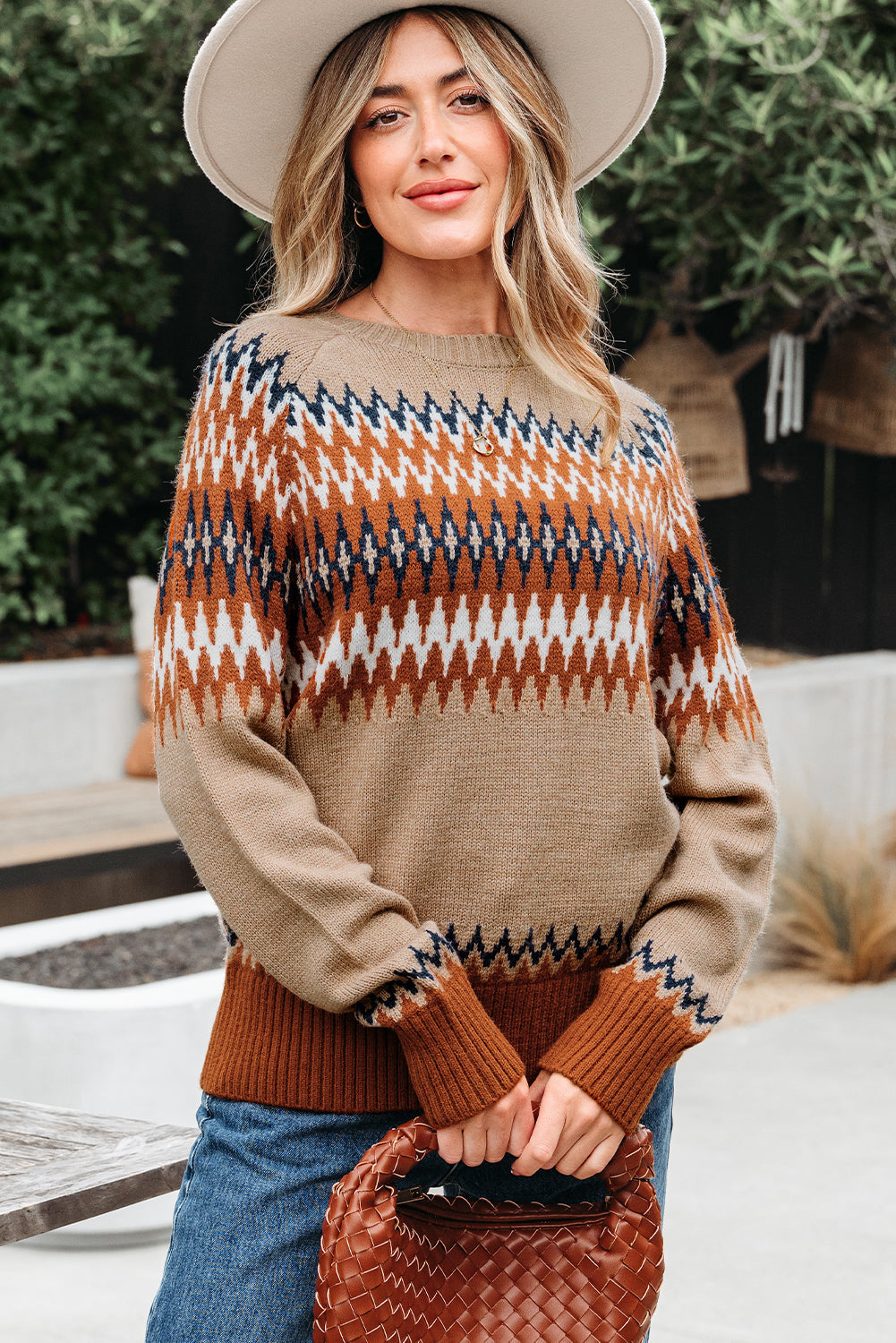 Eva Aztec Crew Neck Sweater in - Sweaters & Cardigans/Sweaters photo