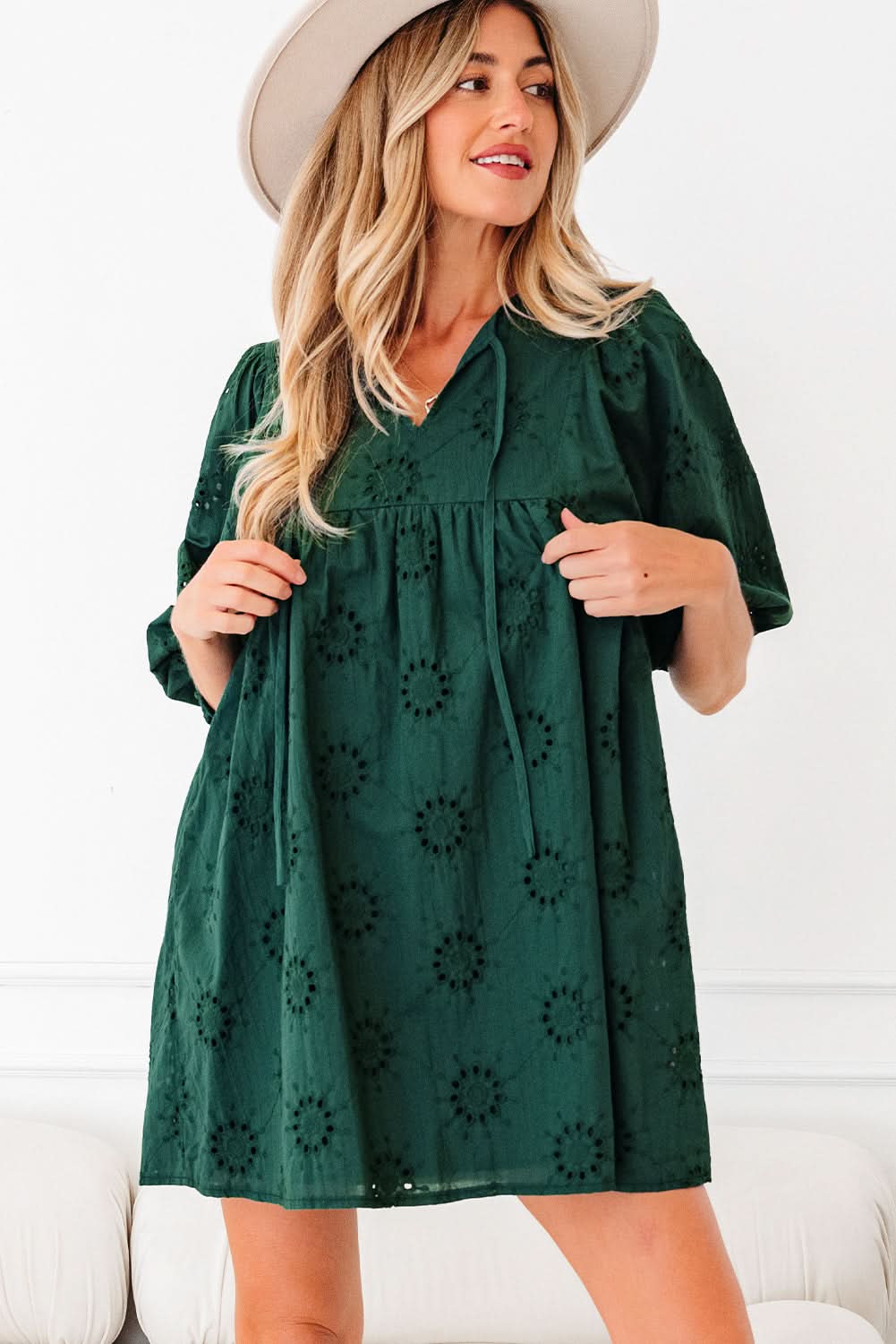 Beth Sleeve Swing Mini Dress in - Mini Dresses photo