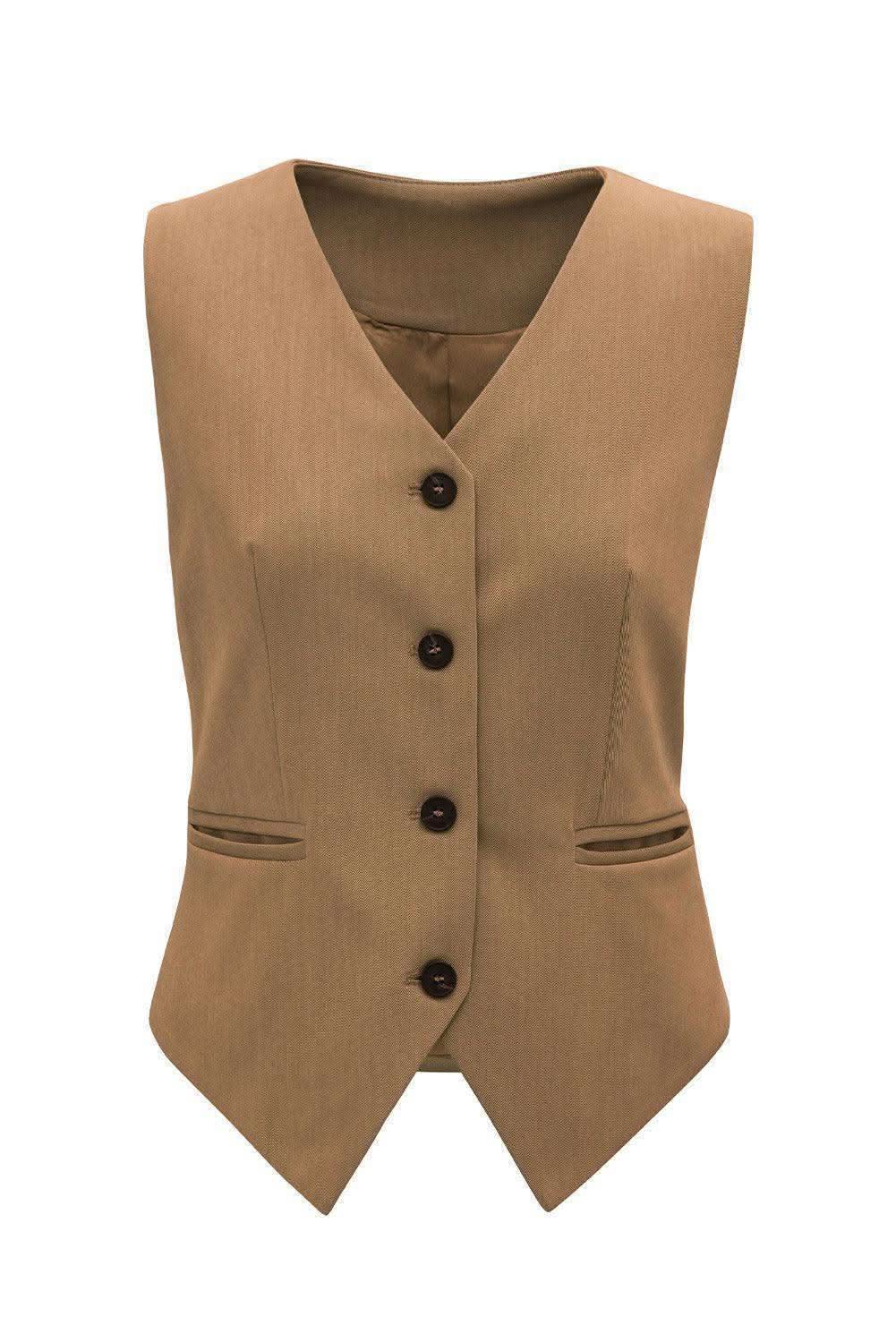 Pocketed Button Up Vest - SwagglyLife Home & Fashion