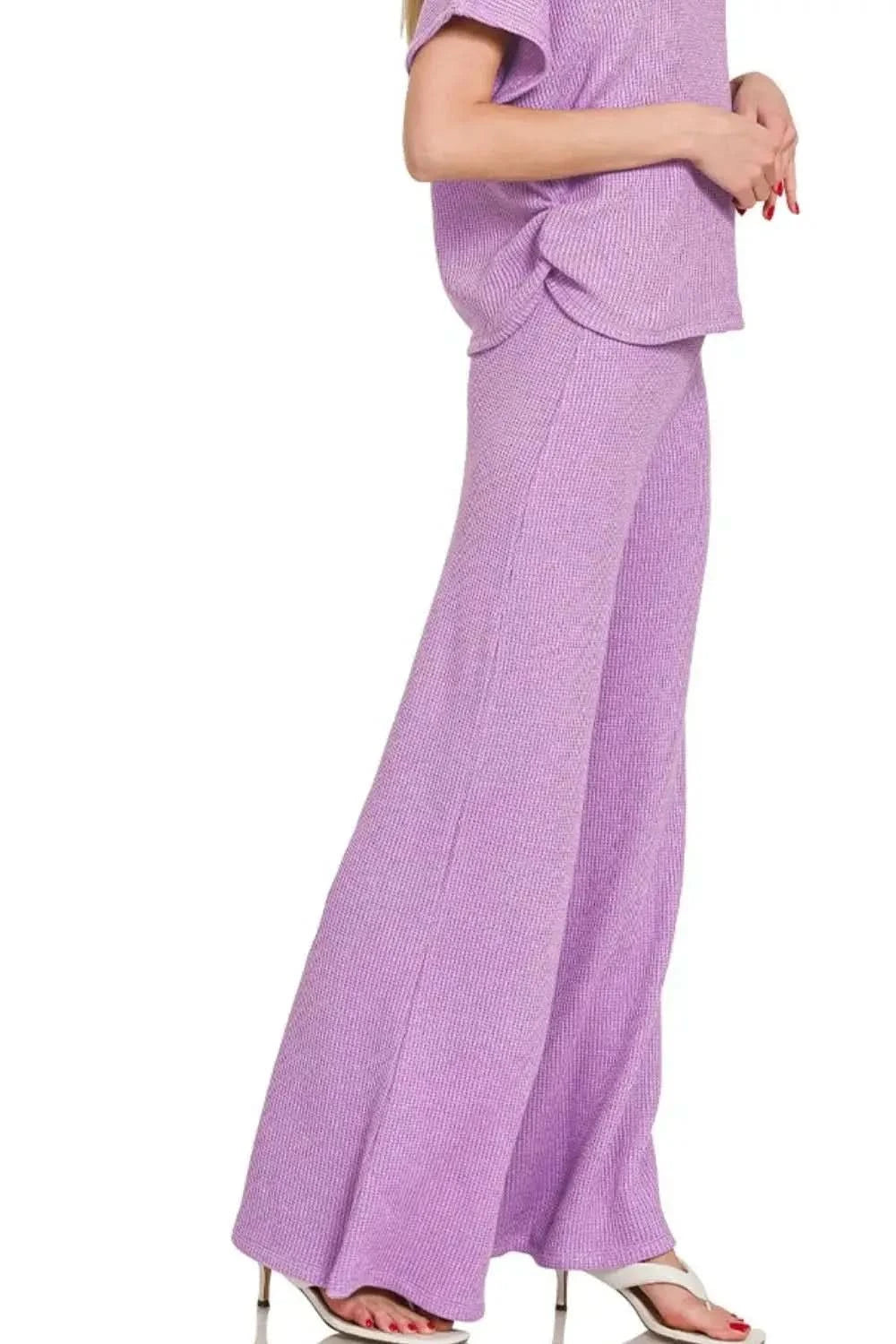 Zenana Sweater Mock Neck Top & Long Pants Set in - photo