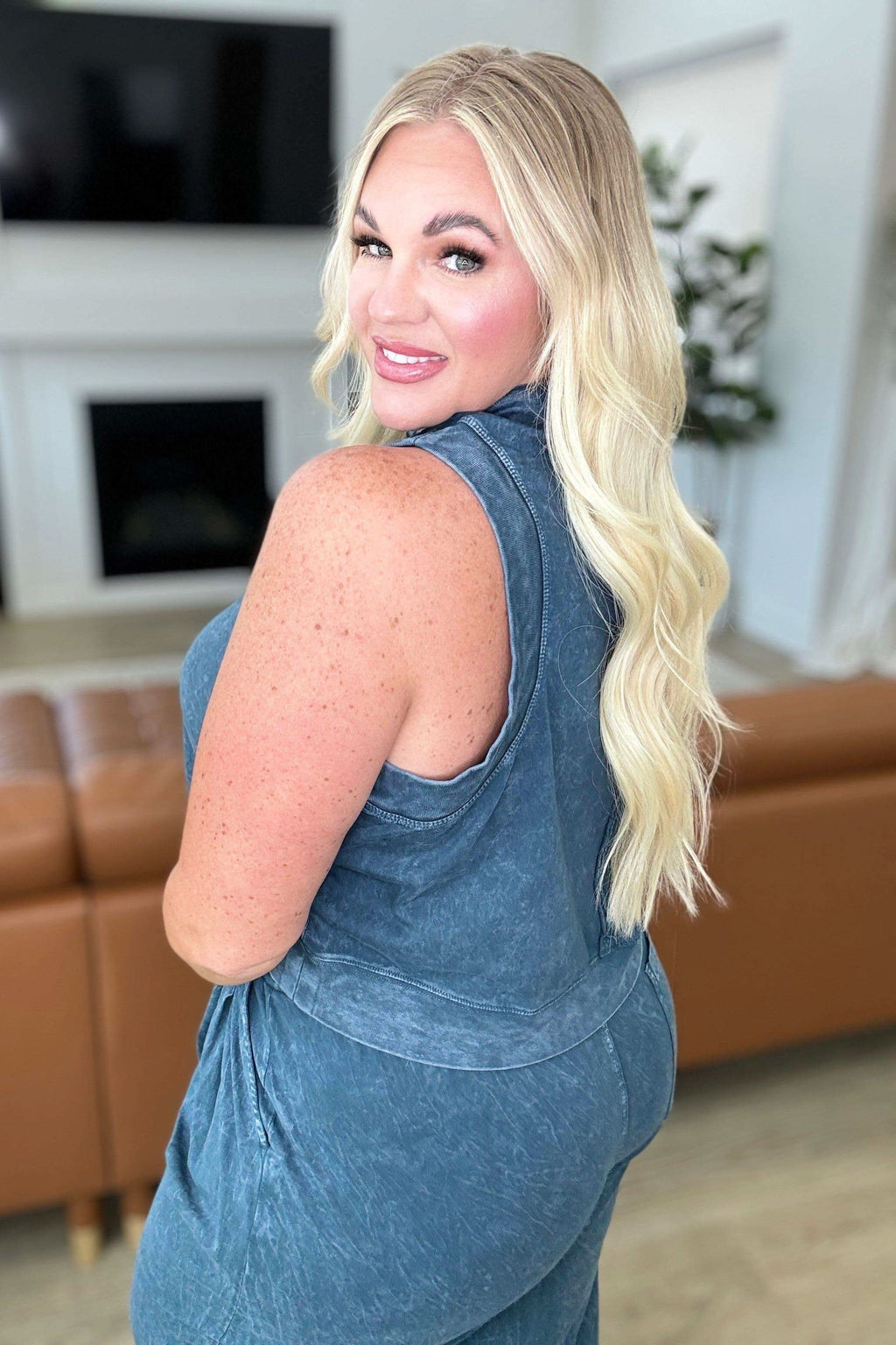 Chasing the Gains Tank Top in Slate Blue - SwagglyLife Home & Fashion