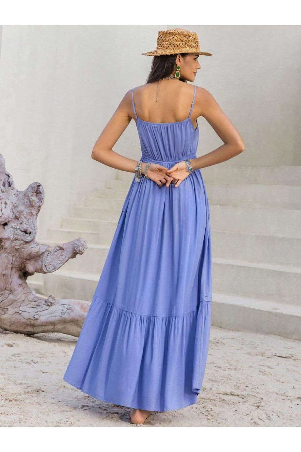 Christine Lace Detail V-Neck Cami Dress in - Dresses photo