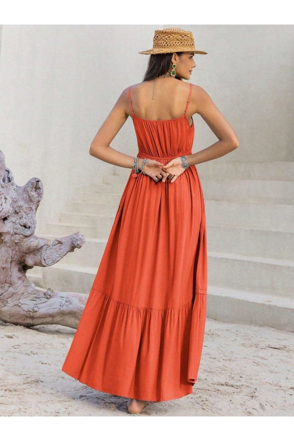 Christine Lace Detail V-Neck Cami Dress in - Dresses photo