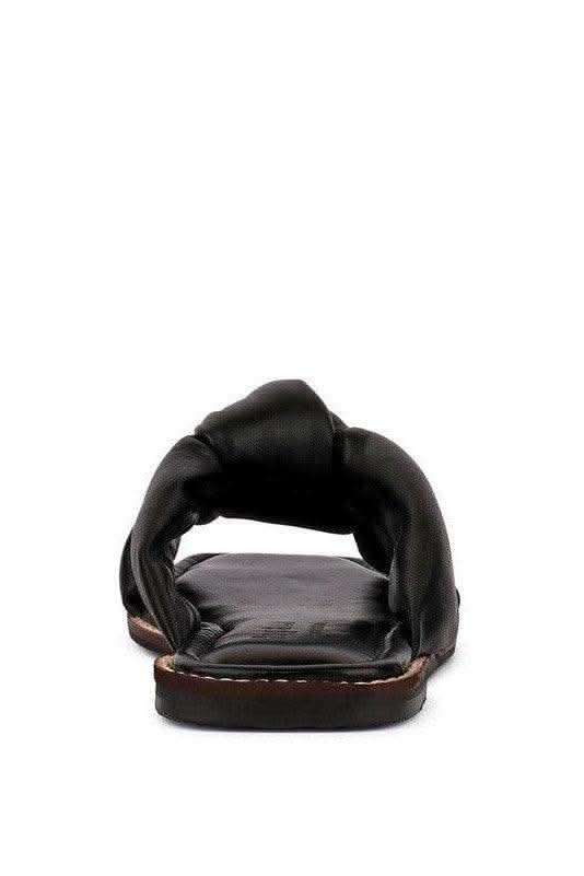 CHUBS Tan Puffy Strap Sliders Flat - SwagglyLife Home & Fashion CHUBS Tan Puffy Strap Sliders Flat - SwagglyLife Home & Fashion