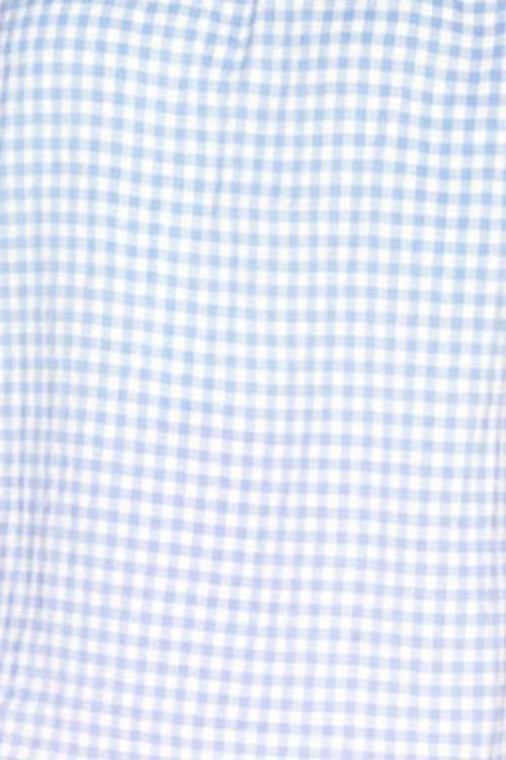 Claire Embroidered Plaid Round Neck Short Sleeve Blouse - SwagglyLife Home & Fashion