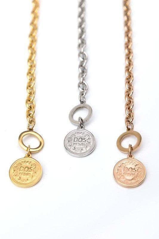 Coin Accent Chain Necklace in - Necklaces photo