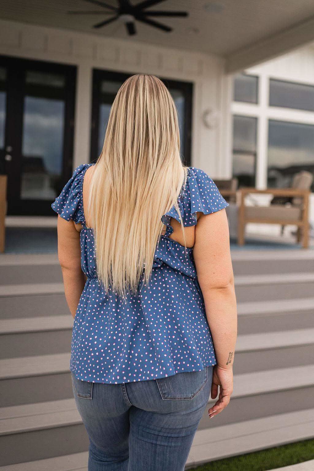 Connect the Dots Peplum Blouse in - Womens photo