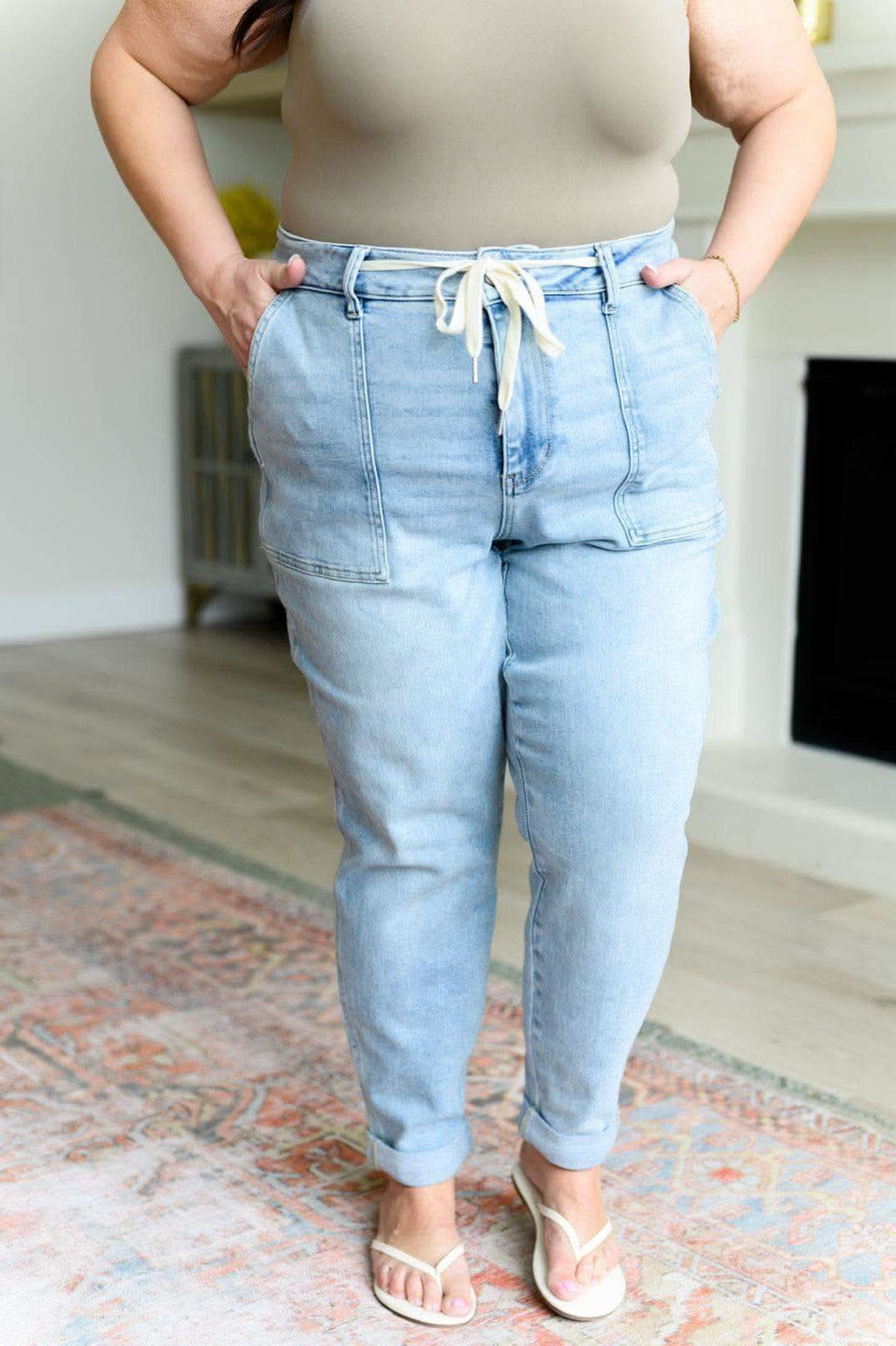 Judy Blue Cooper High Rise Vintage Denim Jogger in - Jeans photo