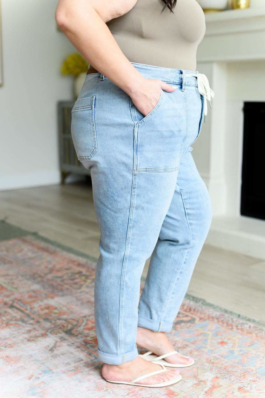 Judy Blue Cooper High Rise Vintage Denim Jogger in - Jeans photo