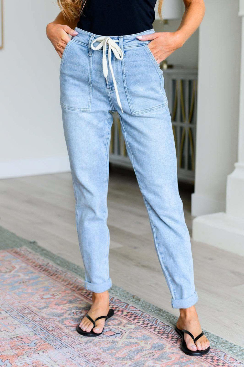 Judy Blue Cooper High Rise Vintage Denim Jogger in - Jeans photo