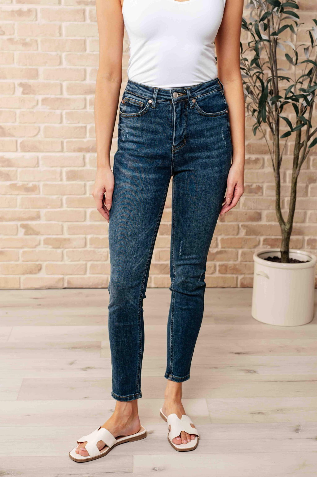 Cora High Rise Control Top Skinny Jeans in - Pants photo