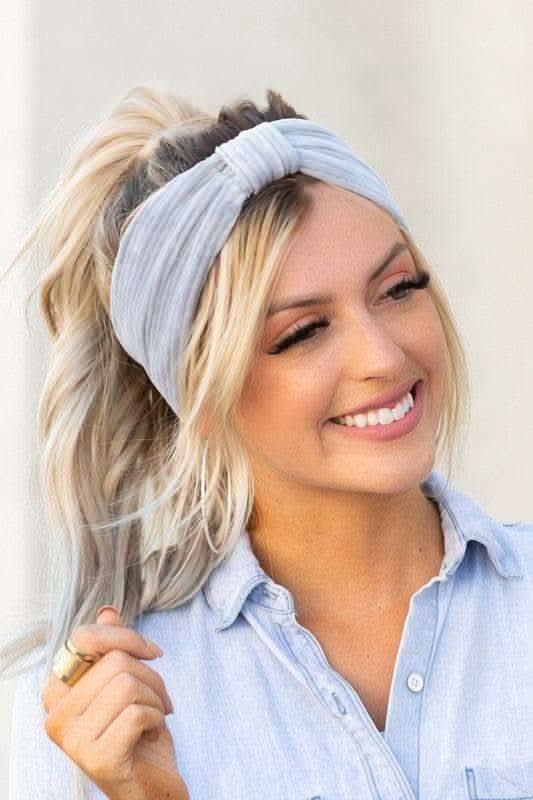 Corduroy Headwrap, Multiple Colors in Gray OneSize - Hair Accessories photo