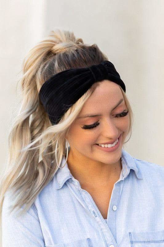 Corduroy Headwrap in Black OneSize - Hair Accessories photo