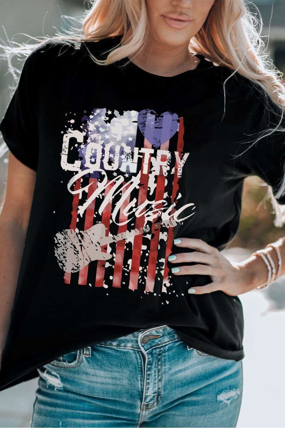 COUNTRY MUSIC Graphic Tee Shirt in - Shirts & Tops photo