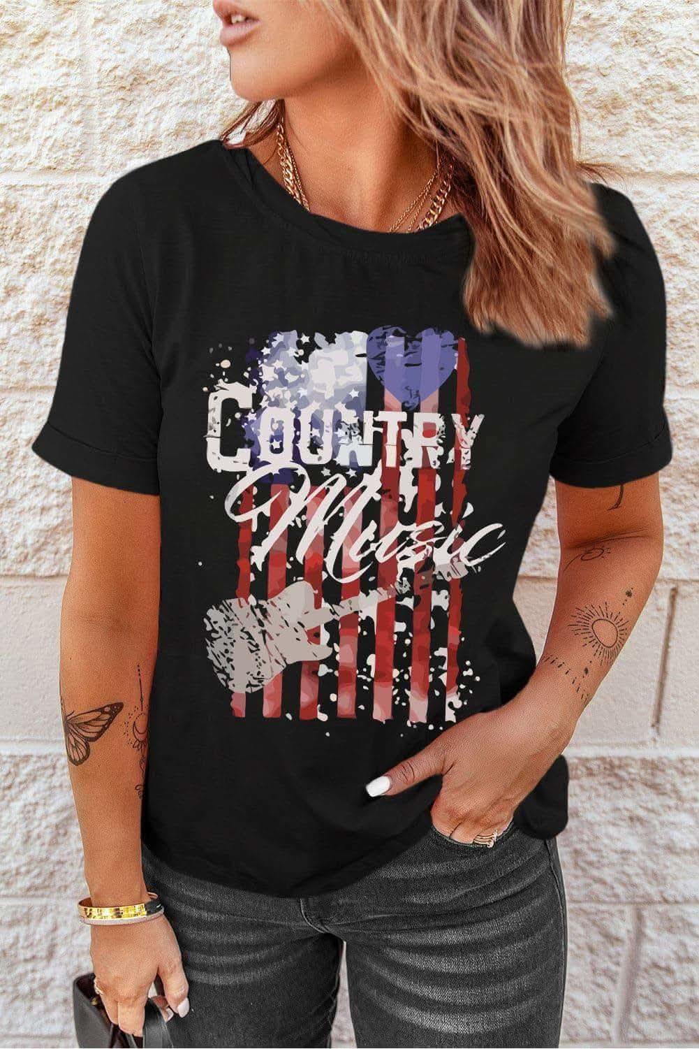 COUNTRY MUSIC Graphic Tee Shirt in - Shirts & Tops photo