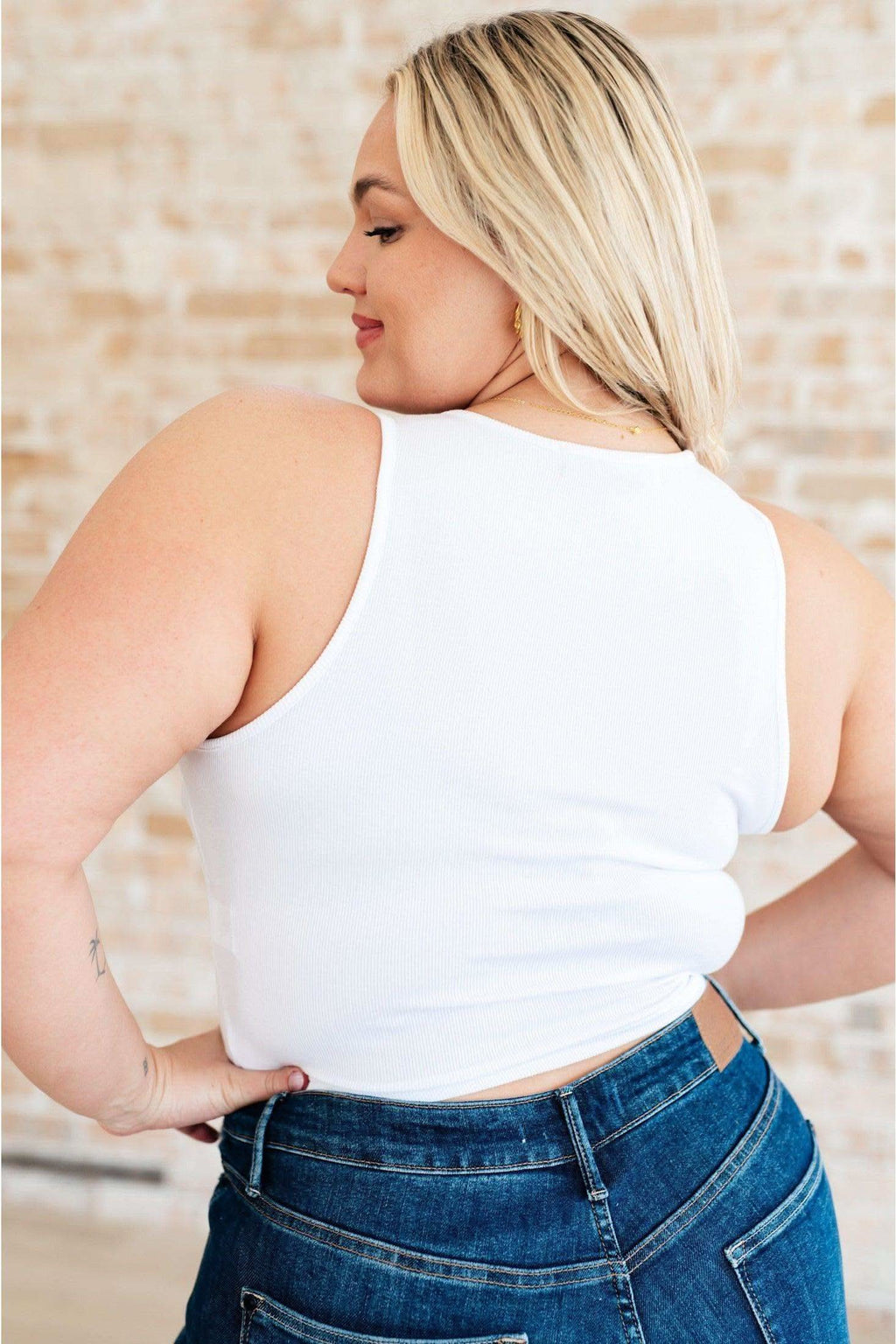 Cream of the Crop Rib Knit Tank Top in White in - Tops photo