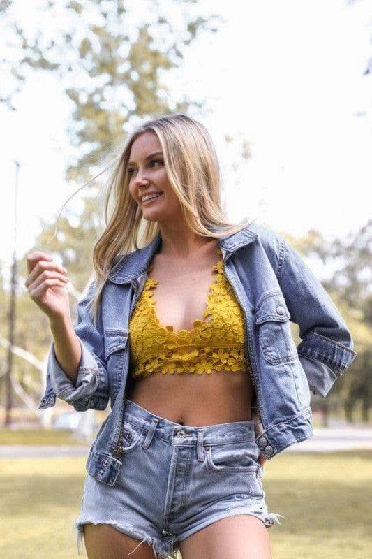 Crochet Daisy Longline Bralette - SwagglyLife Home & Fashion Crochet Daisy Longline Bralette - SwagglyLife Home & Fashion