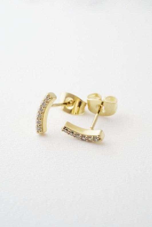 Crystal Arc Earrings in Gold One Size - Earrings photo