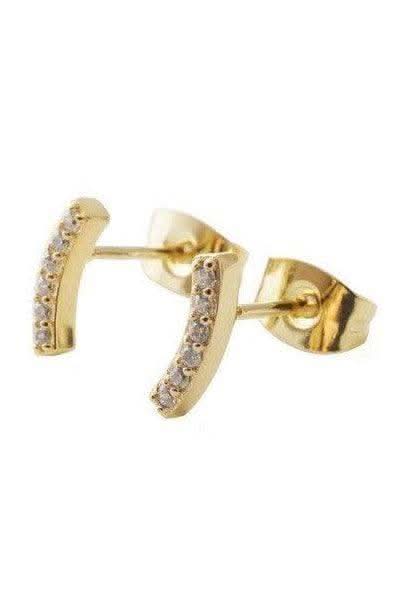 Crystal Arc Earrings in - Earrings photo