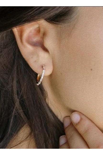 Crystal Baguette Hoops in - Earrings photo