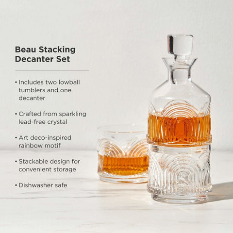 Viski Beau Stacking Decanter Set - SwagglyLife Home & Fashion Viski Beau Stacking Decanter Set - SwagglyLife Home & Fashion