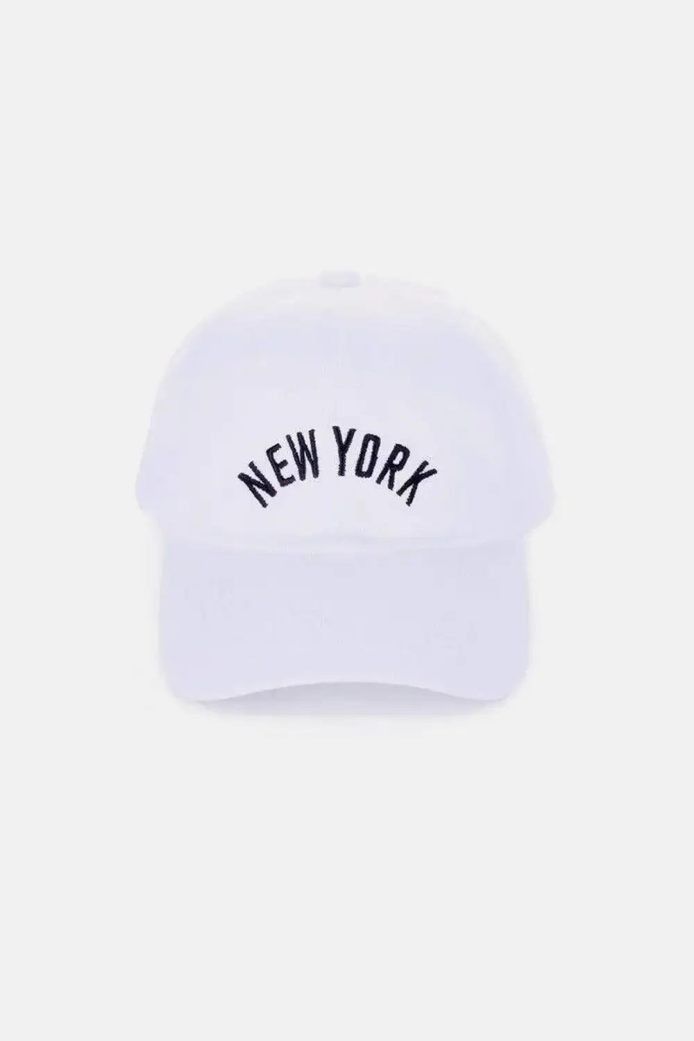 Zenana Embroidered City Baseball Cap in New York White One Size - Hats photo